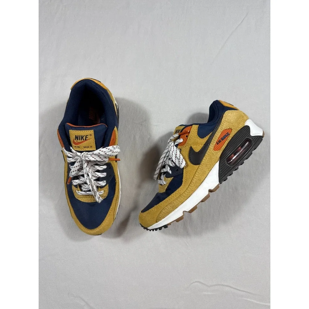 Nike Air‎ Max 90 Gold Navy Orange DZ5175-200 Mens 8